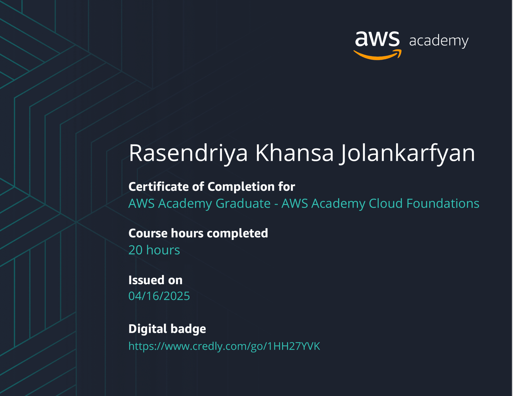 AWS Academy Graduate - AWS Academy Cloud Foundations